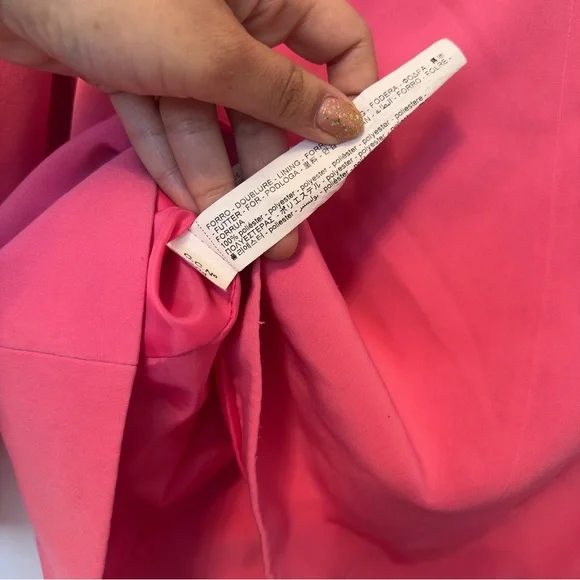 Stradivarius Hot Pink Oversized Dad Blazer - Picture 11 of 11